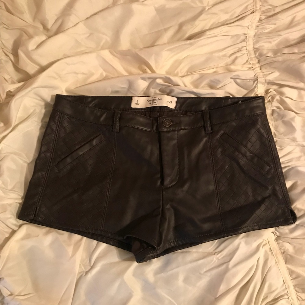 Vegan leather shorts